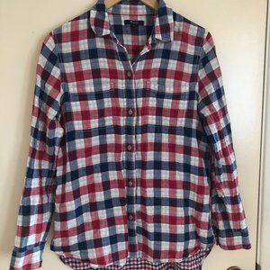 Madewell Red, Blue, and White Buttondown